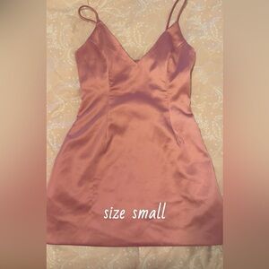 Elegant Satin Slip Dress in Rose